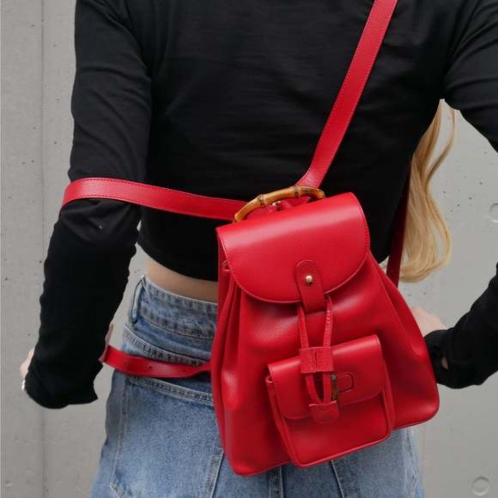 Authentic Vintage Gucci Bamboo Backpack